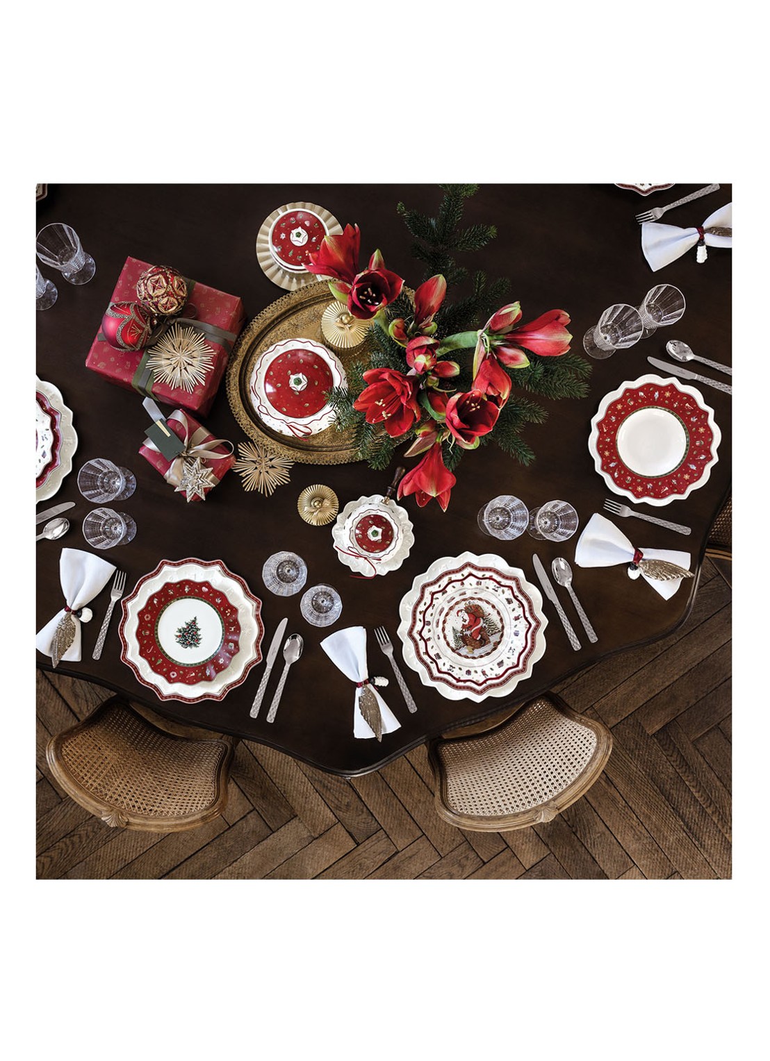 Villeroy & Boch Toy's Delight Kerst dinerbord 24 cm - detail 4 steenrood
