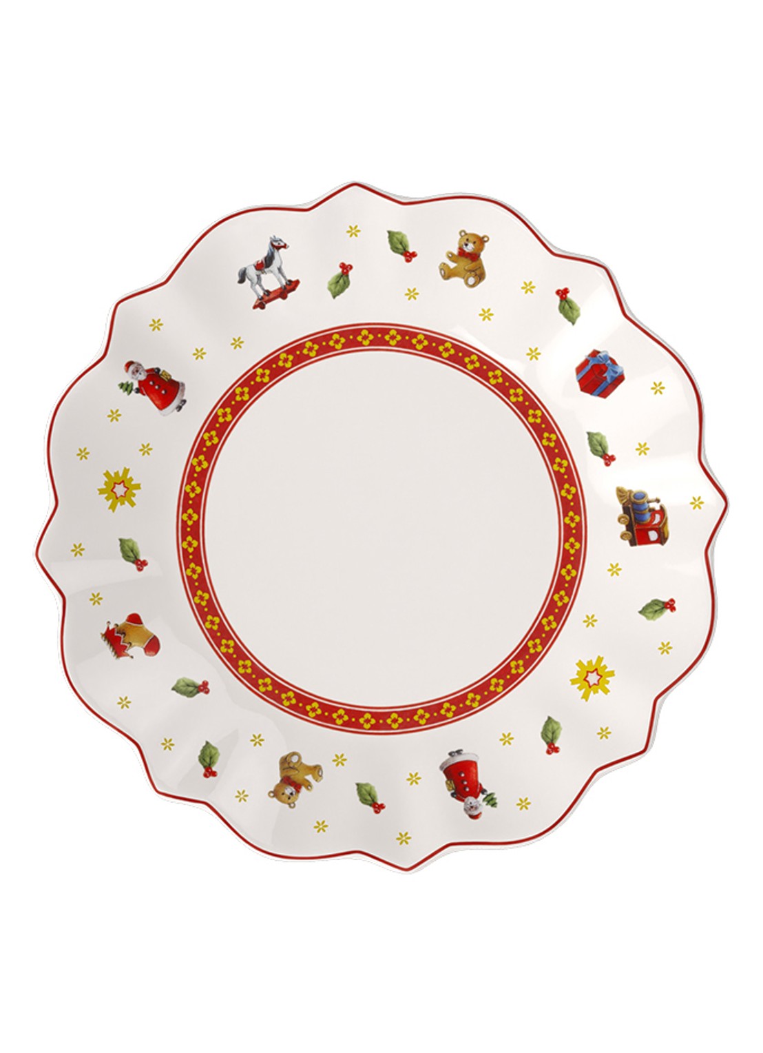 Villeroy & Boch Toy's Delight Kerst gebaksbordje 17 cm - voorkant 2 gebroken wit