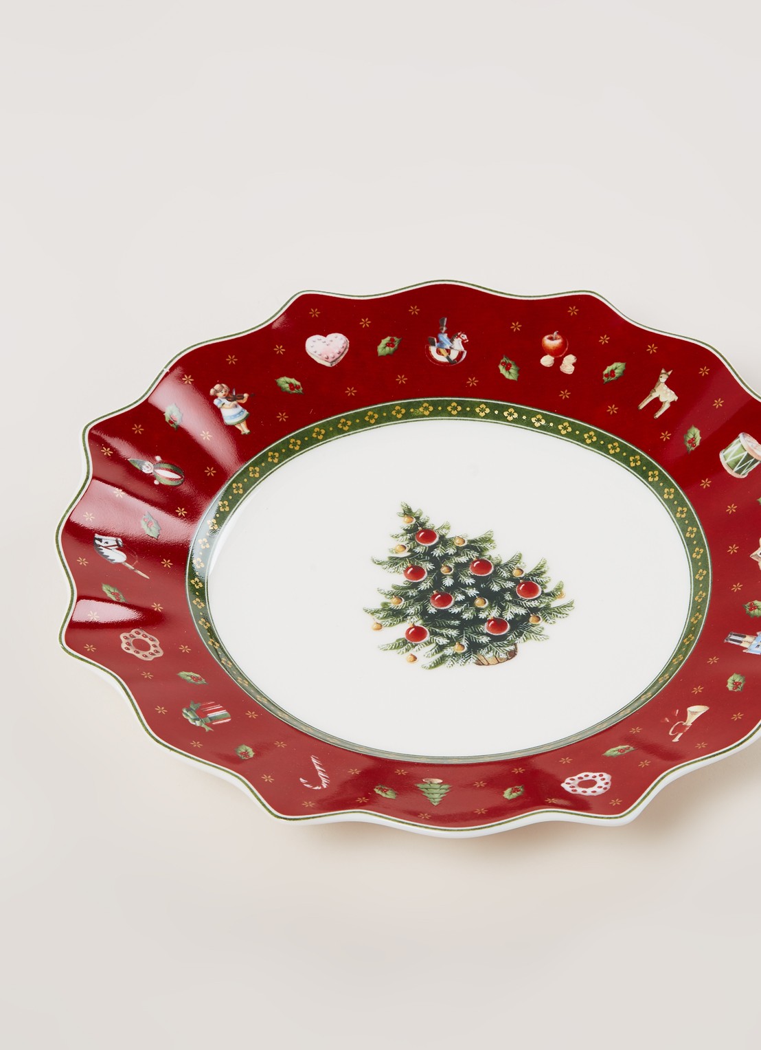 Villeroy & Boch Toy's Delight Kerst ontbijt serviesset 6-delig - detail steenrood