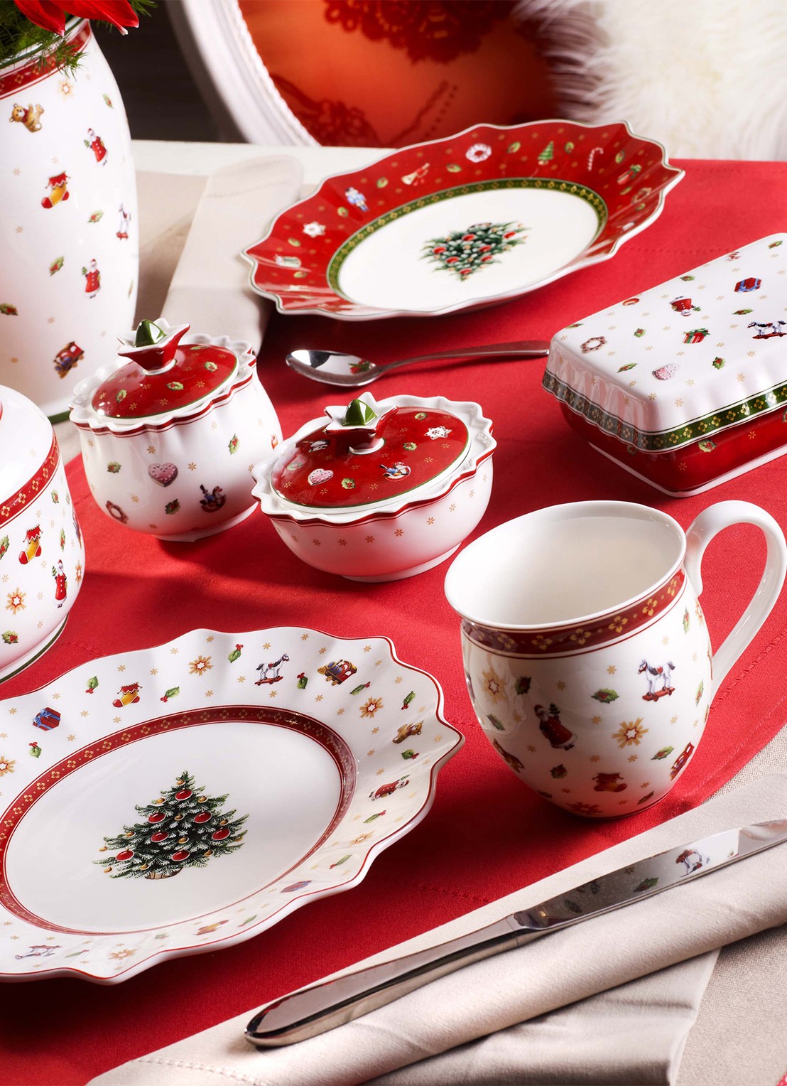 Villeroy & Boch Toy's Delight Kerst ontbijtbord 24 cm - detail 4 gebroken wit