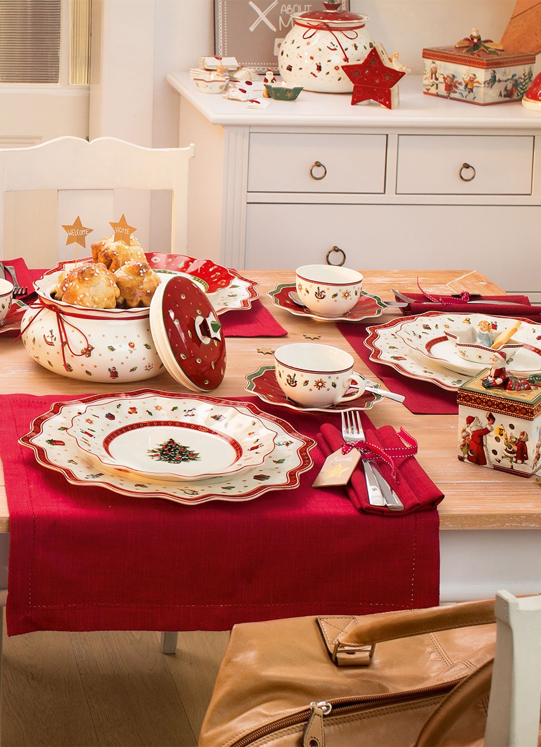 Villeroy & Boch Toy's Delight Kerst ontbijtbord 24 cm - detail 5 gebroken wit