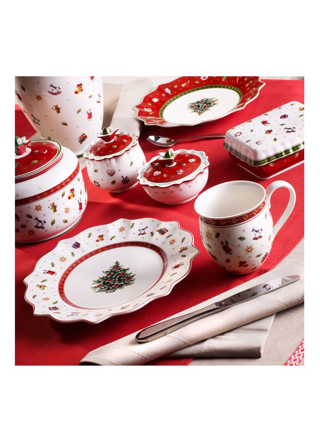 Villeroy & Boch Toy's Delight Kerst ontbijtbord 24 cm - detail 7 gebroken wit