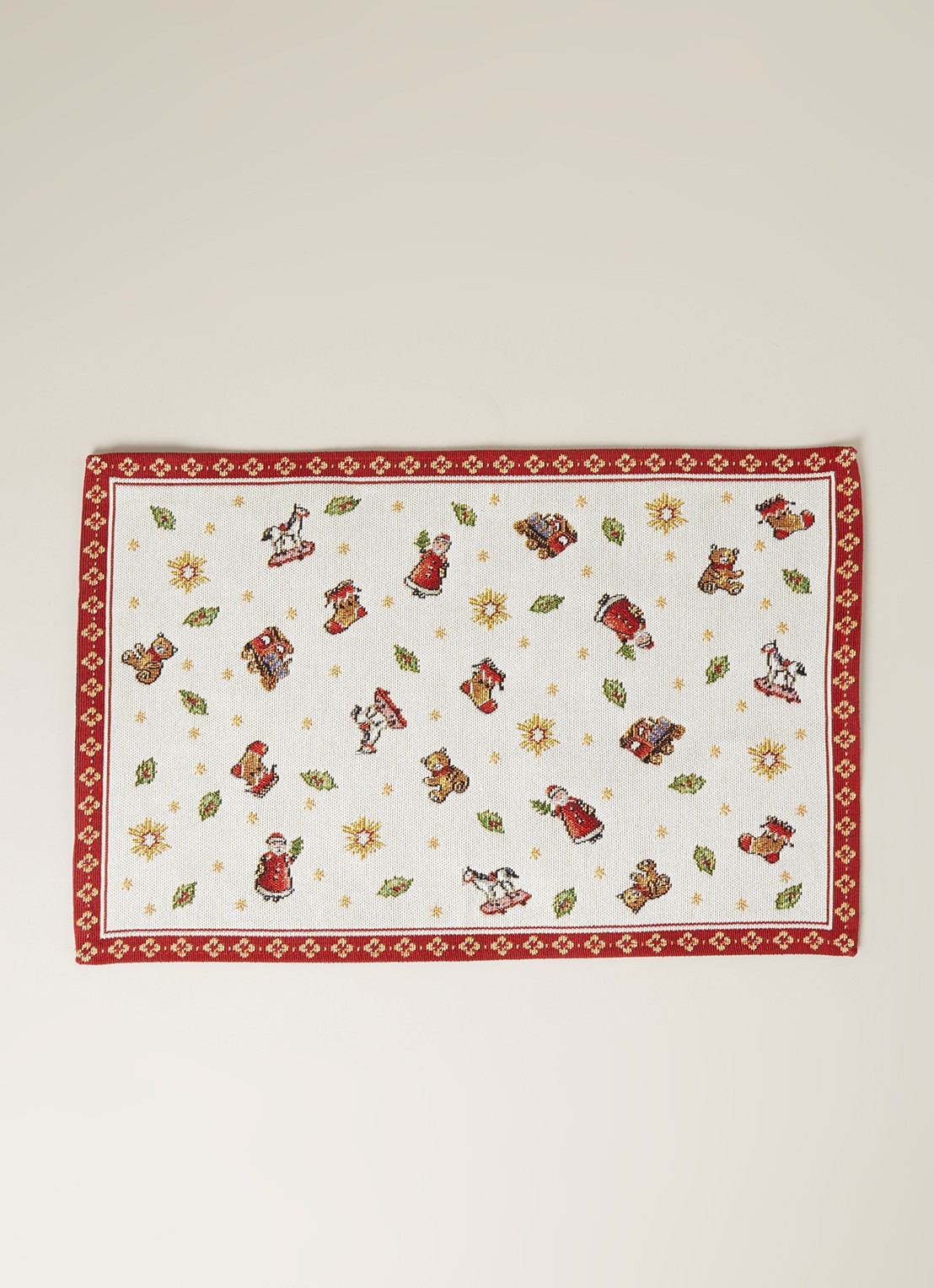 Villeroy & Boch Toy's Delight Kerst placemat 32 x 50 cm - voorkant 2 donkerrood