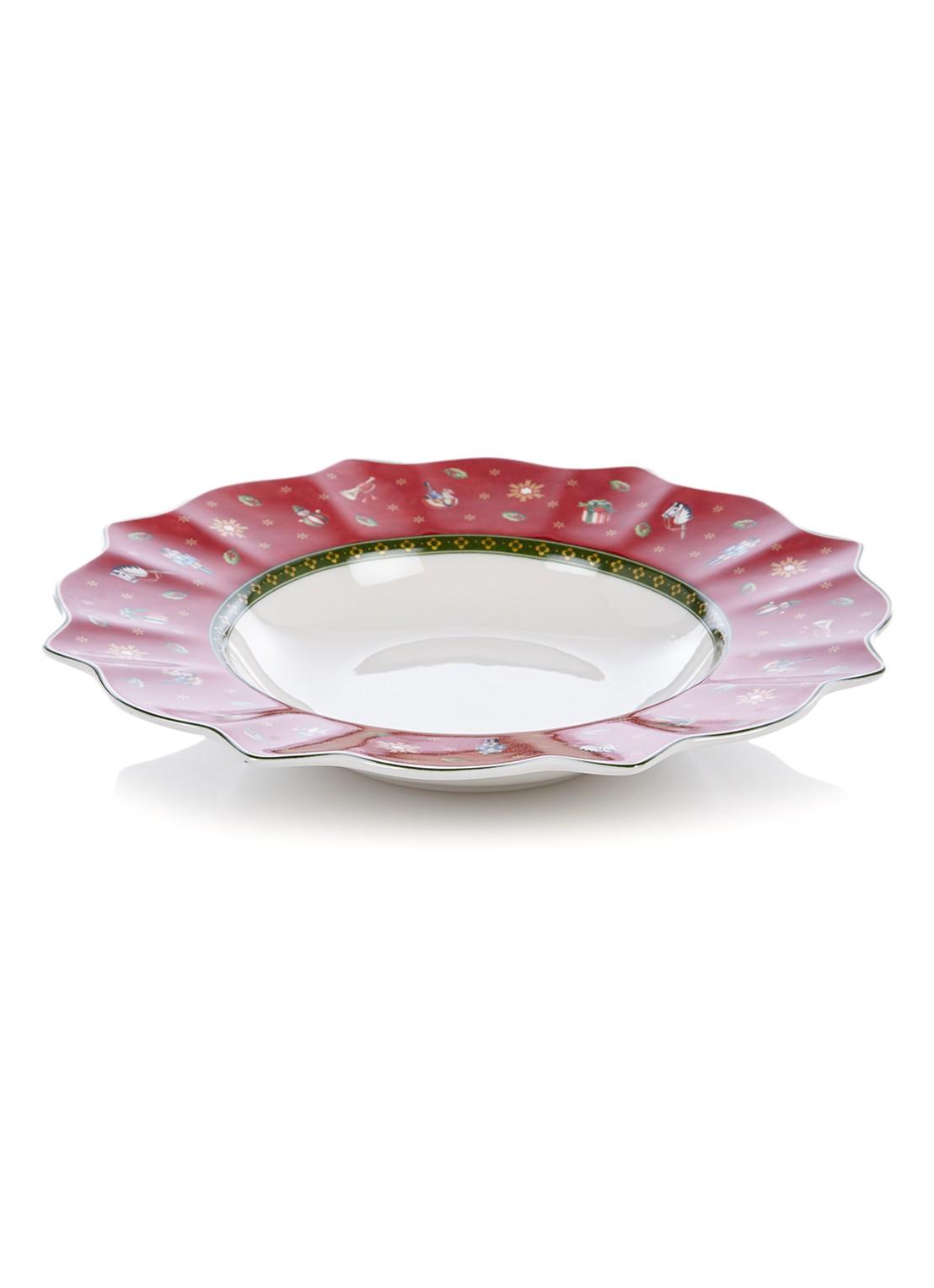 Villeroy & Boch Toy's Delight Kerst soepbord 26 cm - voorkant steenrood