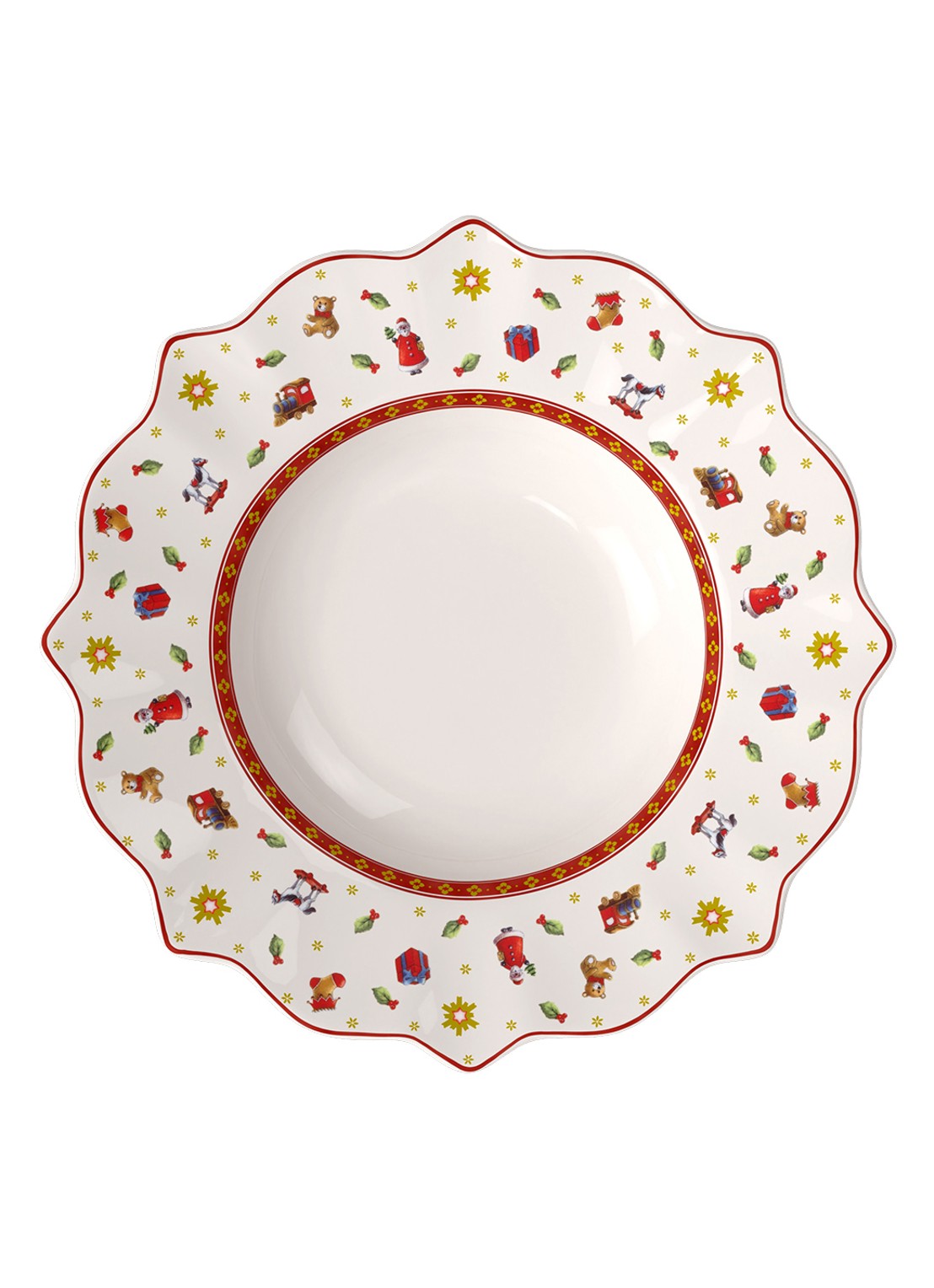Villeroy & Boch Toy's Delight Kerst soepbord 26 cm - voorkant 2 gebroken wit