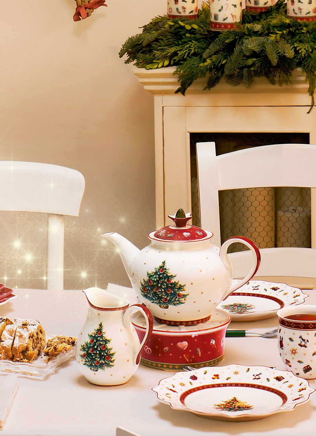Villeroy & Boch Toy's Delight Kerst theepot 1,5 liter - achterkant gebroken wit