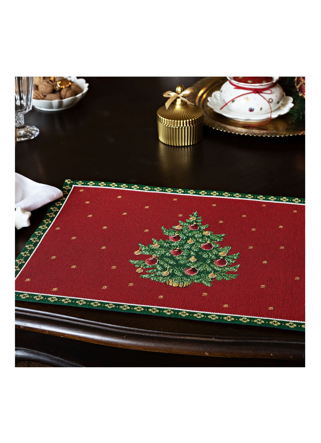 Villeroy & Boch Toy's Delight Kerstboom placemat 32 x 48 cm - detail 4 steenrood