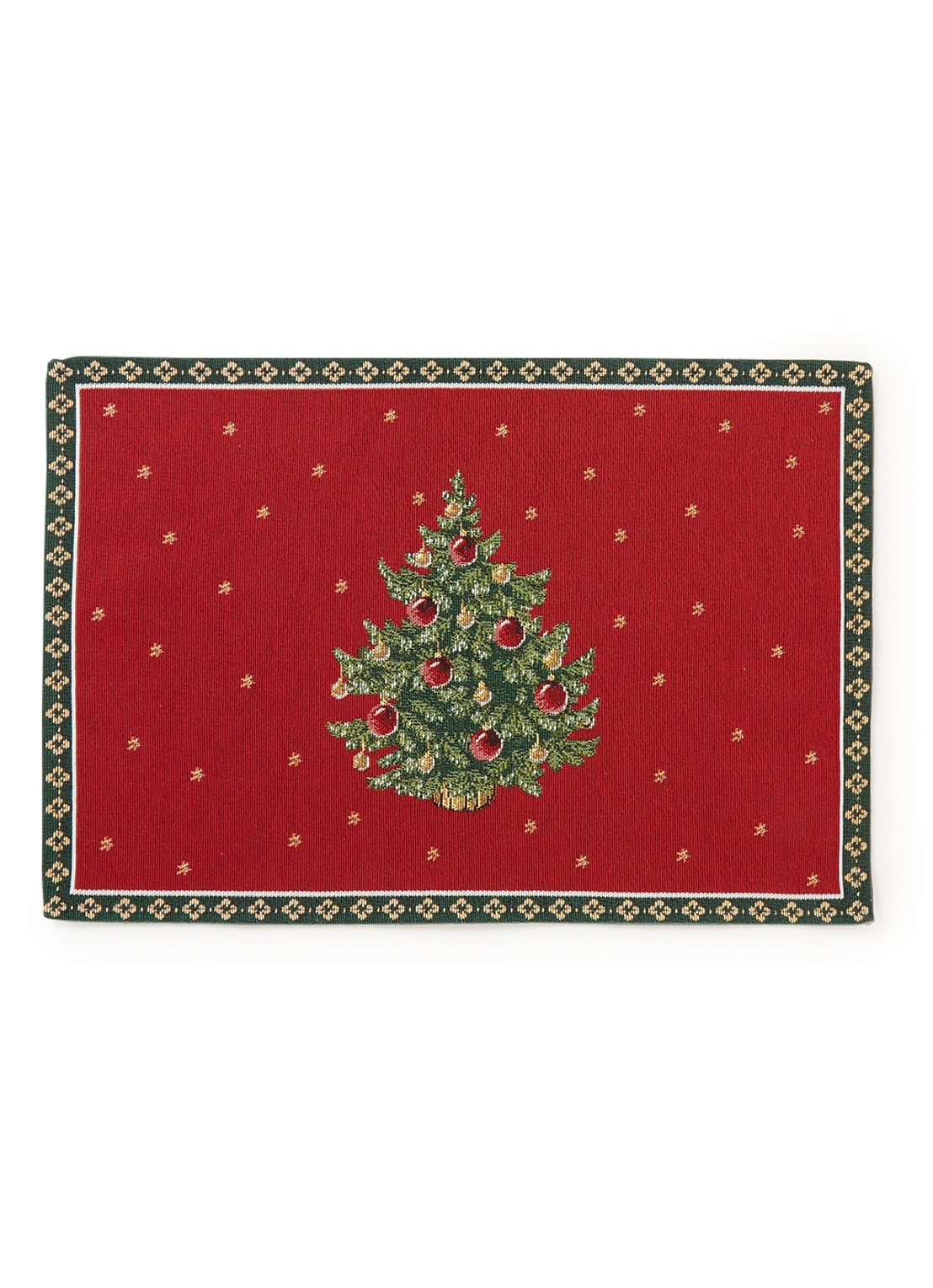 Villeroy & Boch Toy's Delight Kerstboom placemat 32 x 48 cm - voorkant steenrood