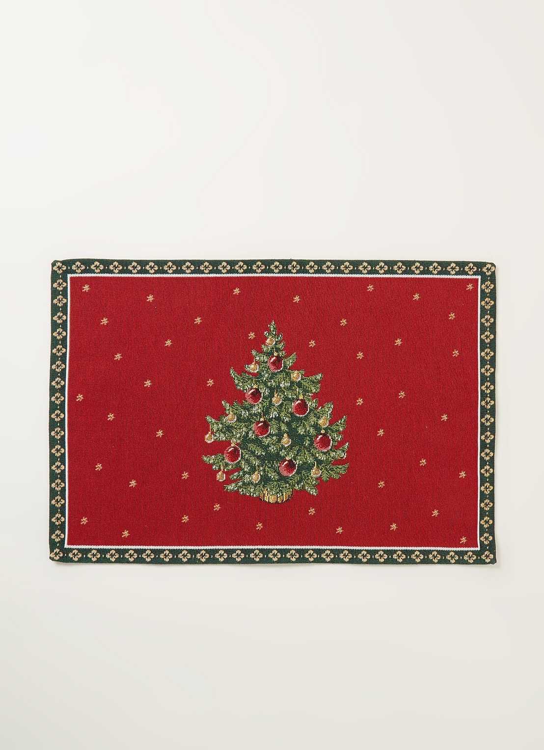 Villeroy & Boch Toy's Delight Kerstboom placemat 32 x 48 cm - voorkant 2 steenrood
