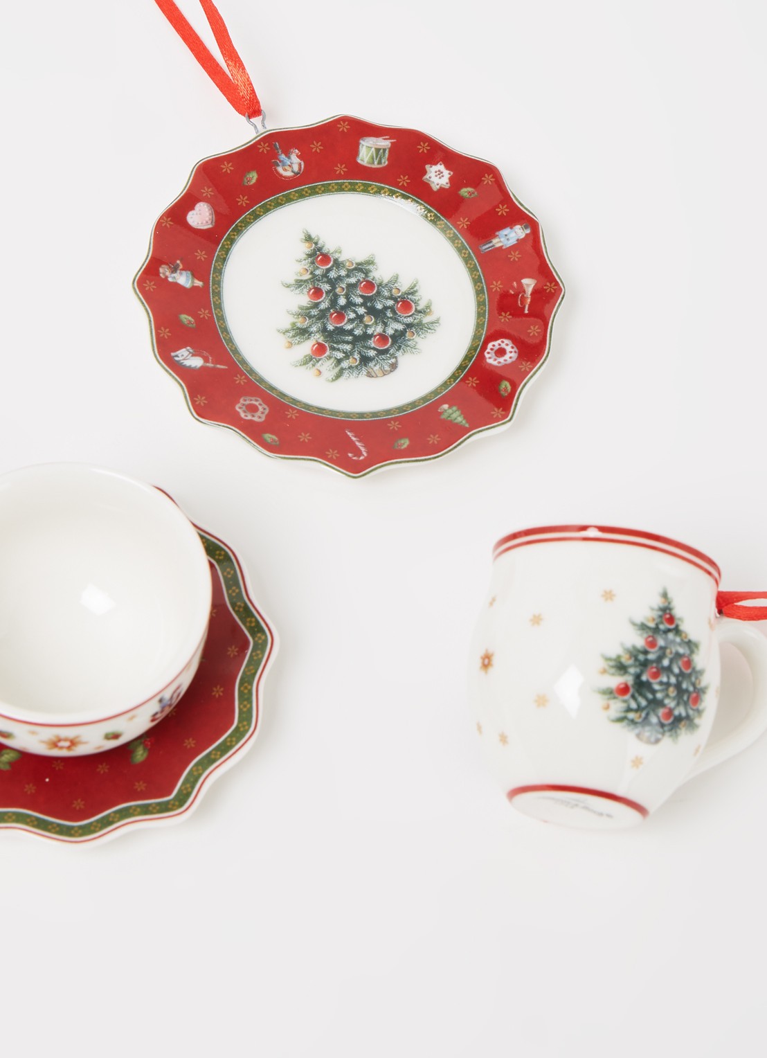 Villeroy & Boch Toy's Delight kersthangerset 3-delig - detail gebroken wit
