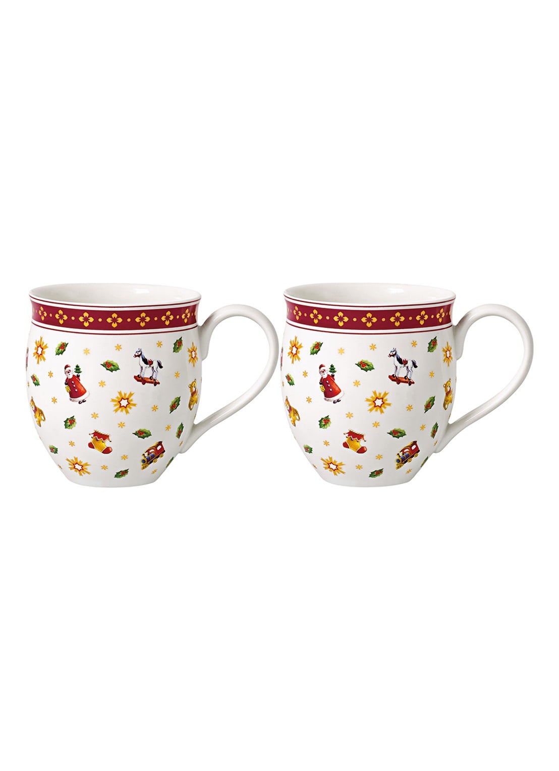 Villeroy & Boch Toy's Delight kerstkopje 34 cl set van 2 - voorkant gebroken wit