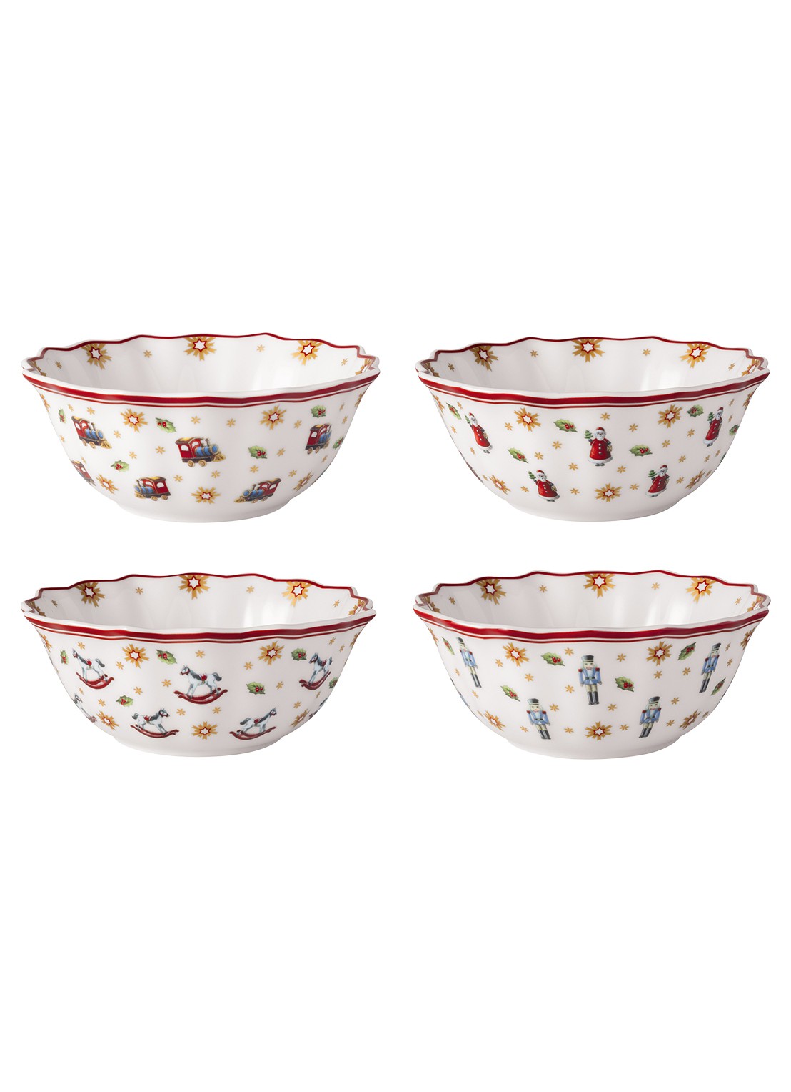 Villeroy & Boch Toy's Delight kom 14,9 cm set van 4 - voorkant gebroken wit