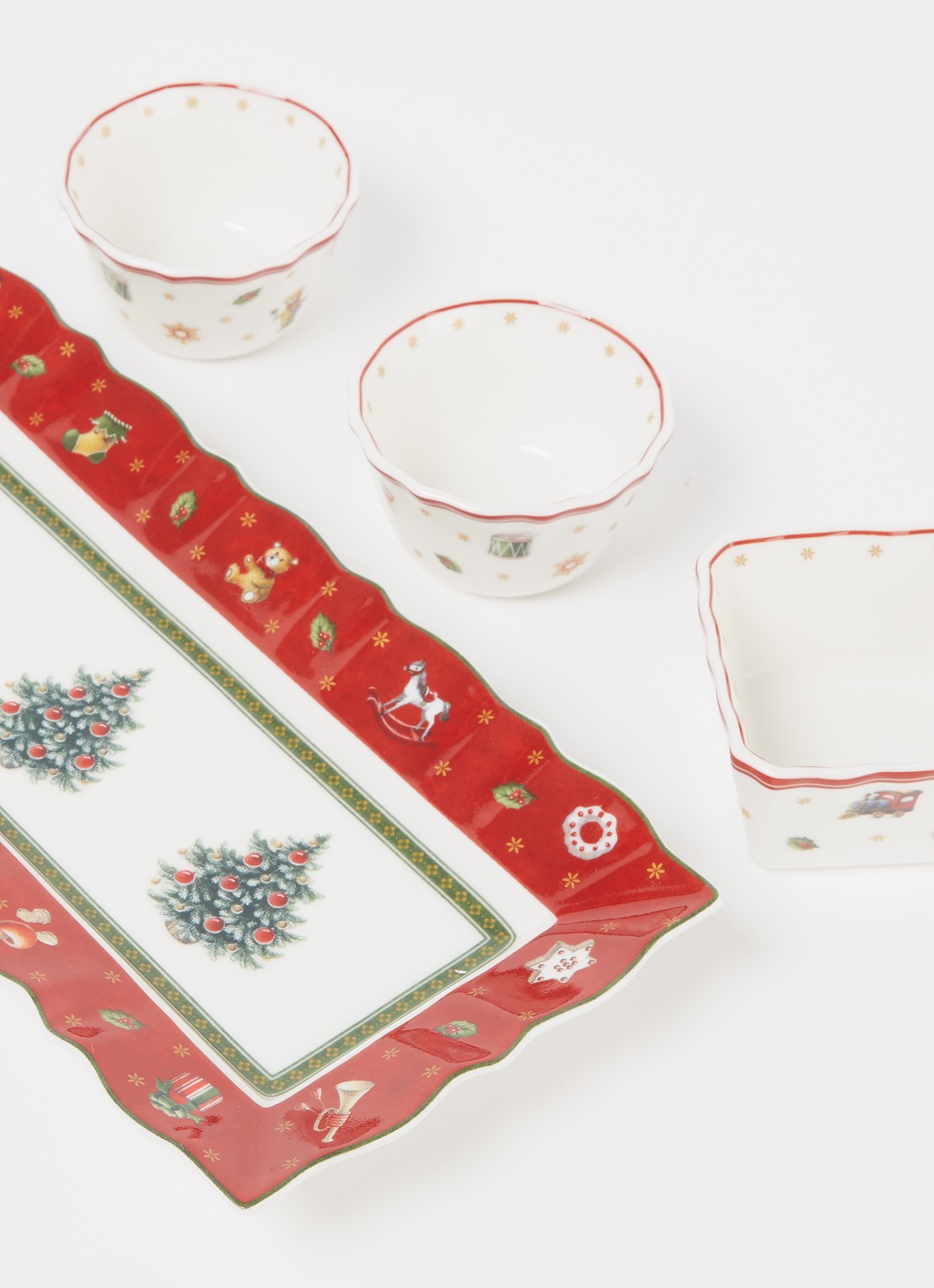 Villeroy & Boch Toy's Delight partyschaal set van 4 - detail steenrood