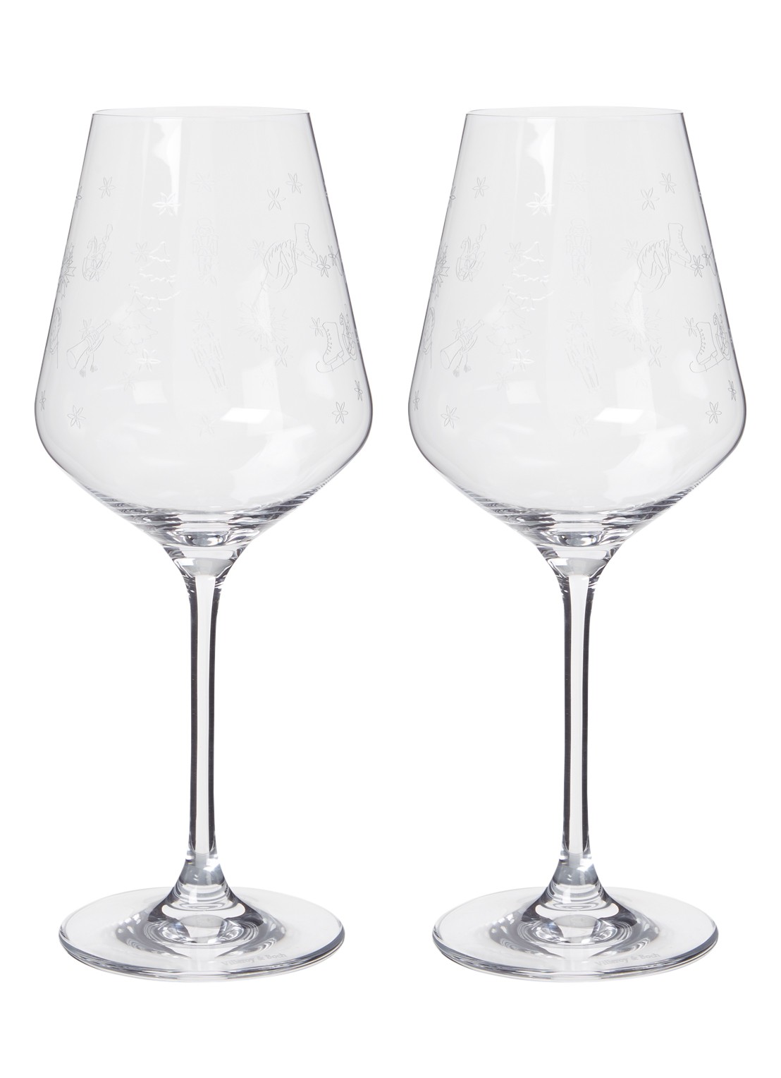 Villeroy & Boch Toy's Delight rode wijnglas 20 cl set van 2 - voorkant transparant