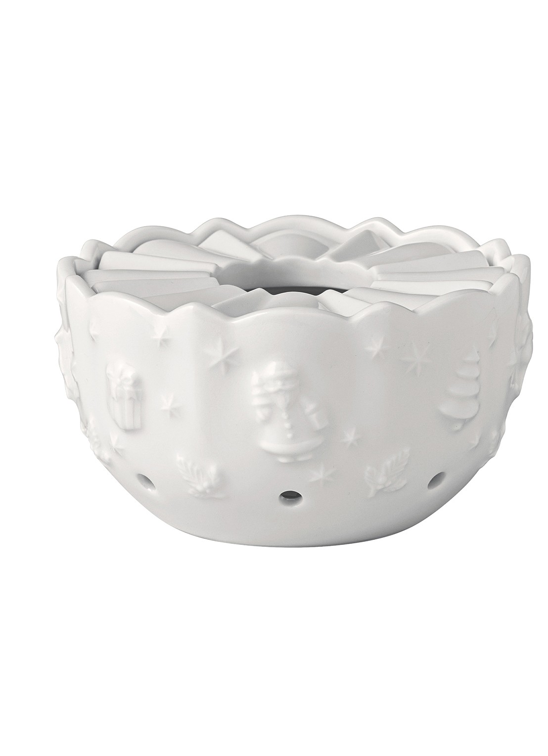 Villeroy & Boch Toy's Delight Royal Classic theelicht 13 cm - voorkant 3 wit