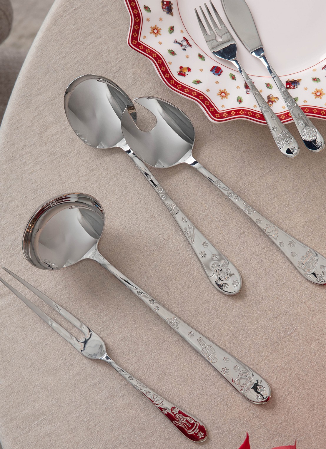 Villeroy & Boch Toy's Delight saladebestek 2-delig - voorkant 3 zilver