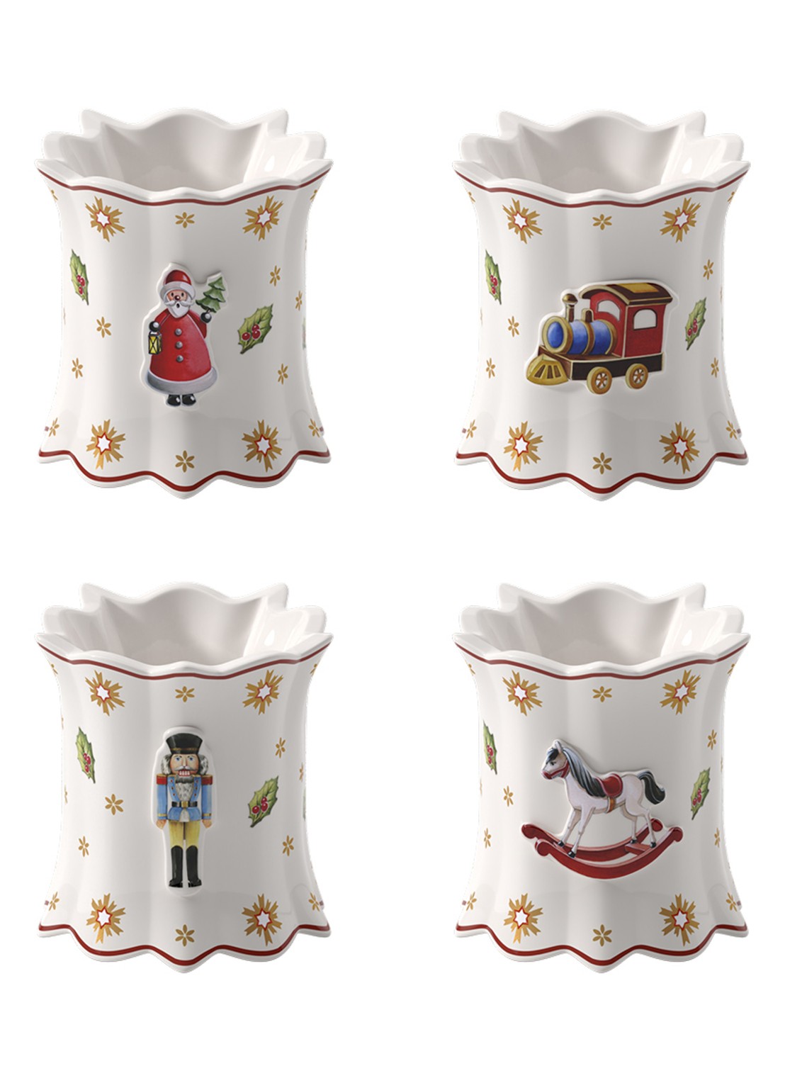 Villeroy & Boch Toy's Delight servetringen set van 4 - voorkant 3 rood