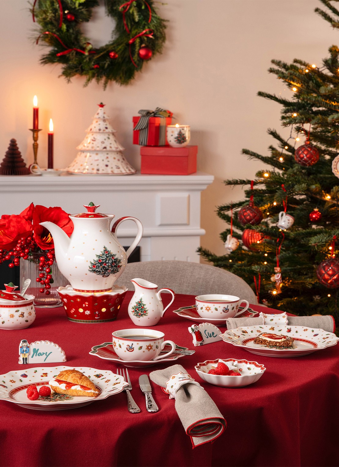 Villeroy & Boch Toy's Delight tafelkaart set van 4 - detail wit