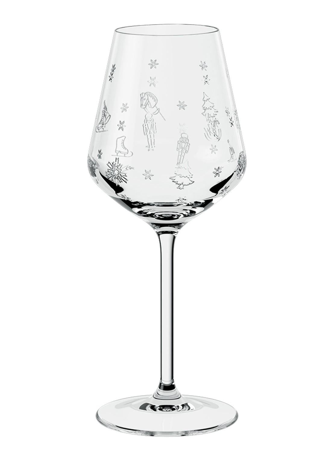 Villeroy & Boch Toy's Delight witte wijnglas 38 cl set van 2 - voorkant transparant
