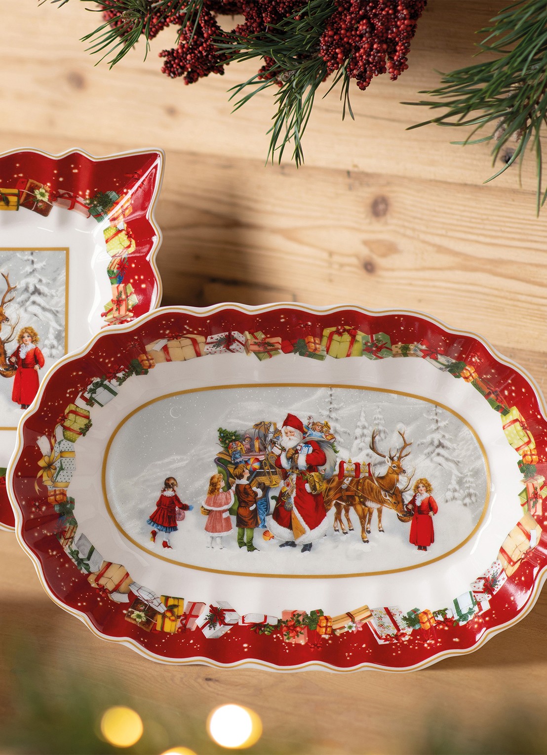 Villeroy & Boch Toy's Fantasy serveerschaal 30,5 x 20 cm - detail 3 steenrood