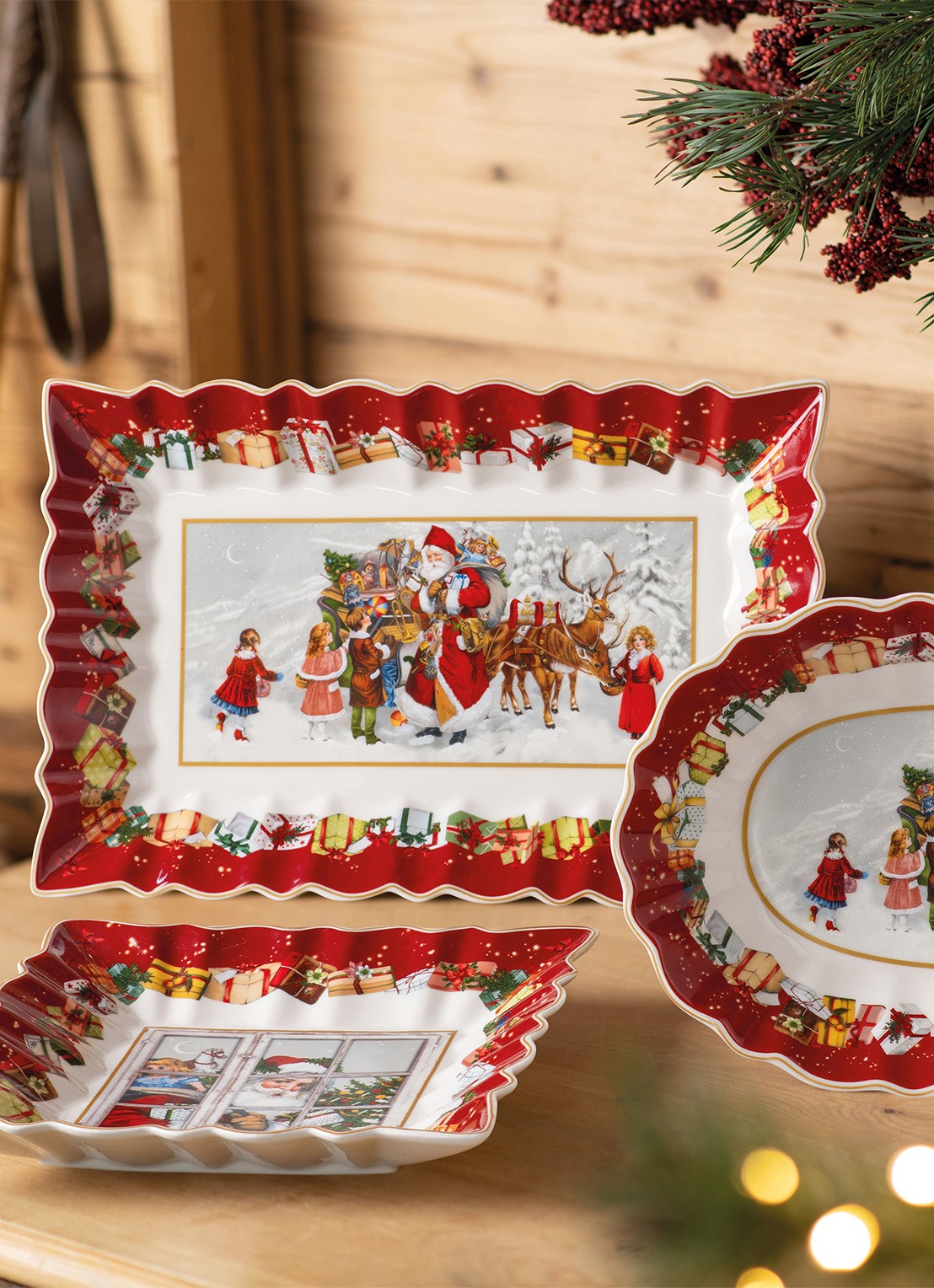 Villeroy & Boch Toy's Fantasy serveerschaal 36 cm - detail 3 steenrood