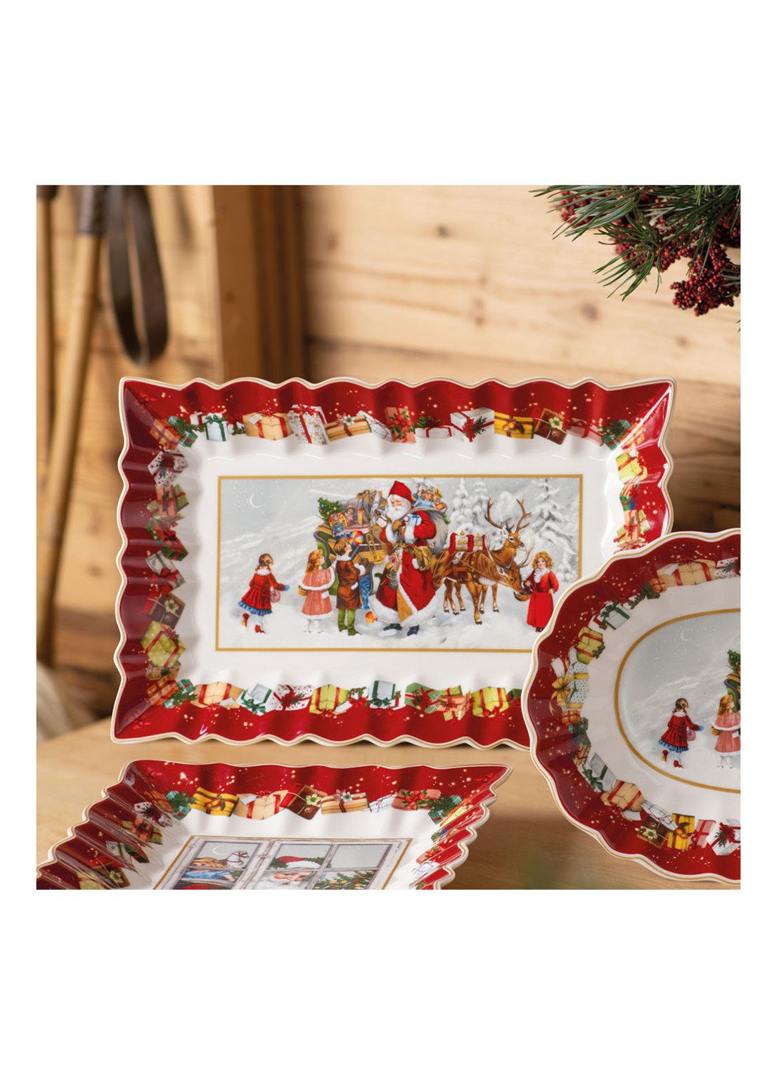 Villeroy & Boch Toy's Fantasy serveerschaal 36 cm - detail 5 steenrood