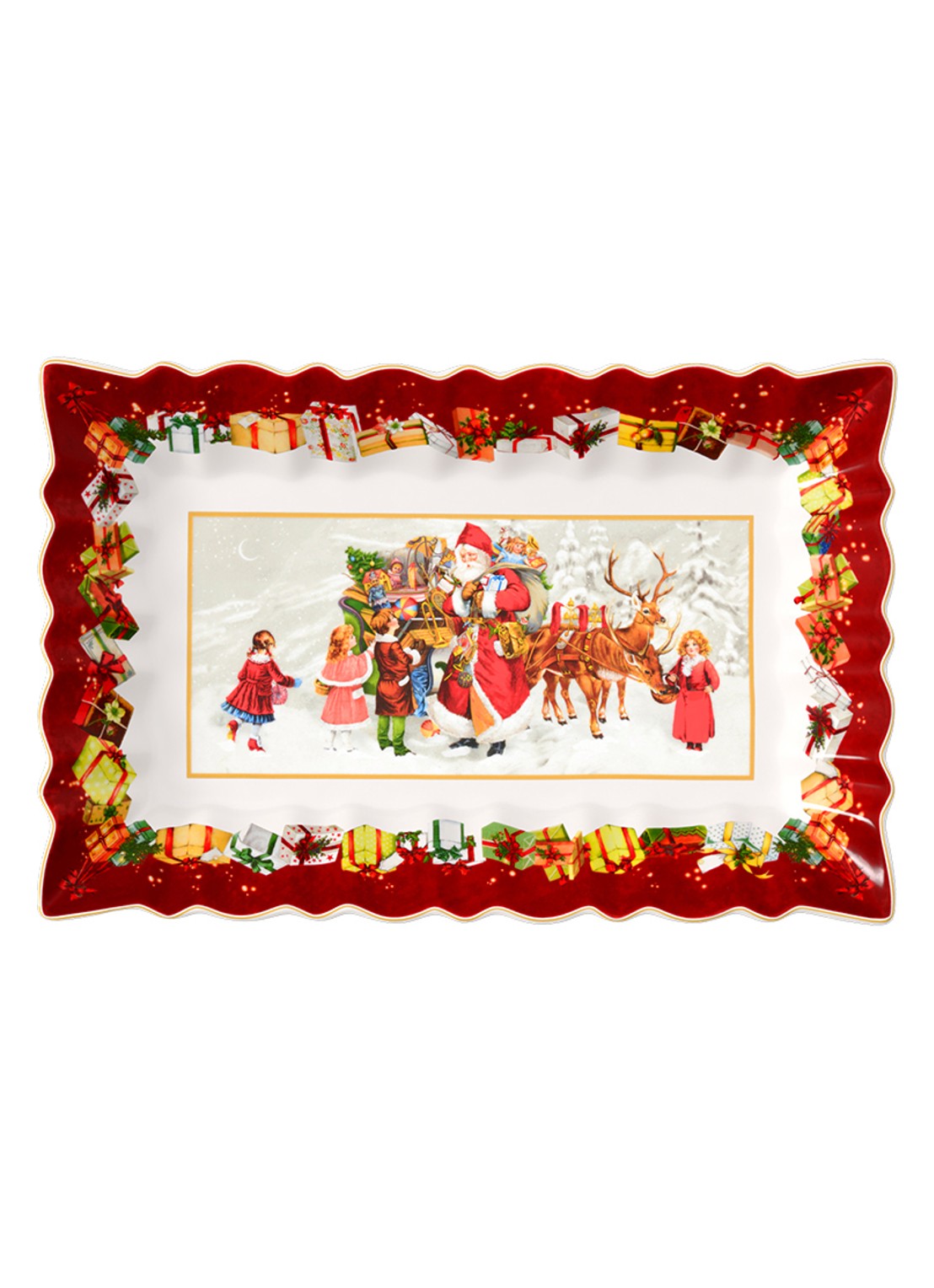 Villeroy & Boch Toy's Fantasy serveerschaal 36 cm - voorkant 7 steenrood
