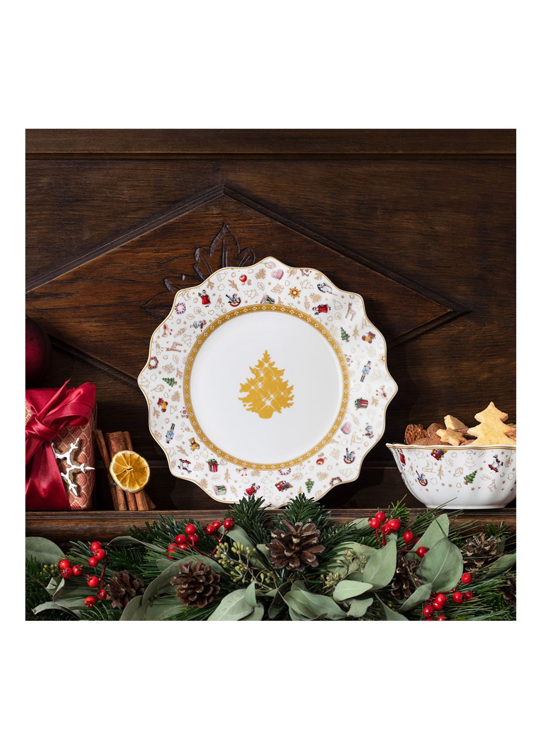 Villeroy & Boch Toys Delight kerst bord 24 cm - detail 5 gebroken wit