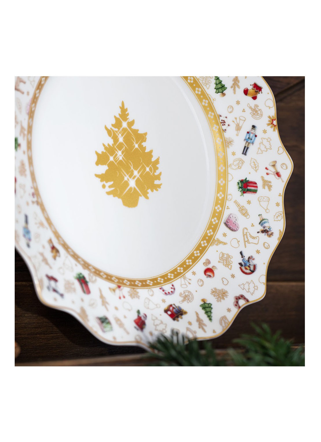Villeroy & Boch Toys Delight kerst bord 24 cm - detail 6 gebroken wit