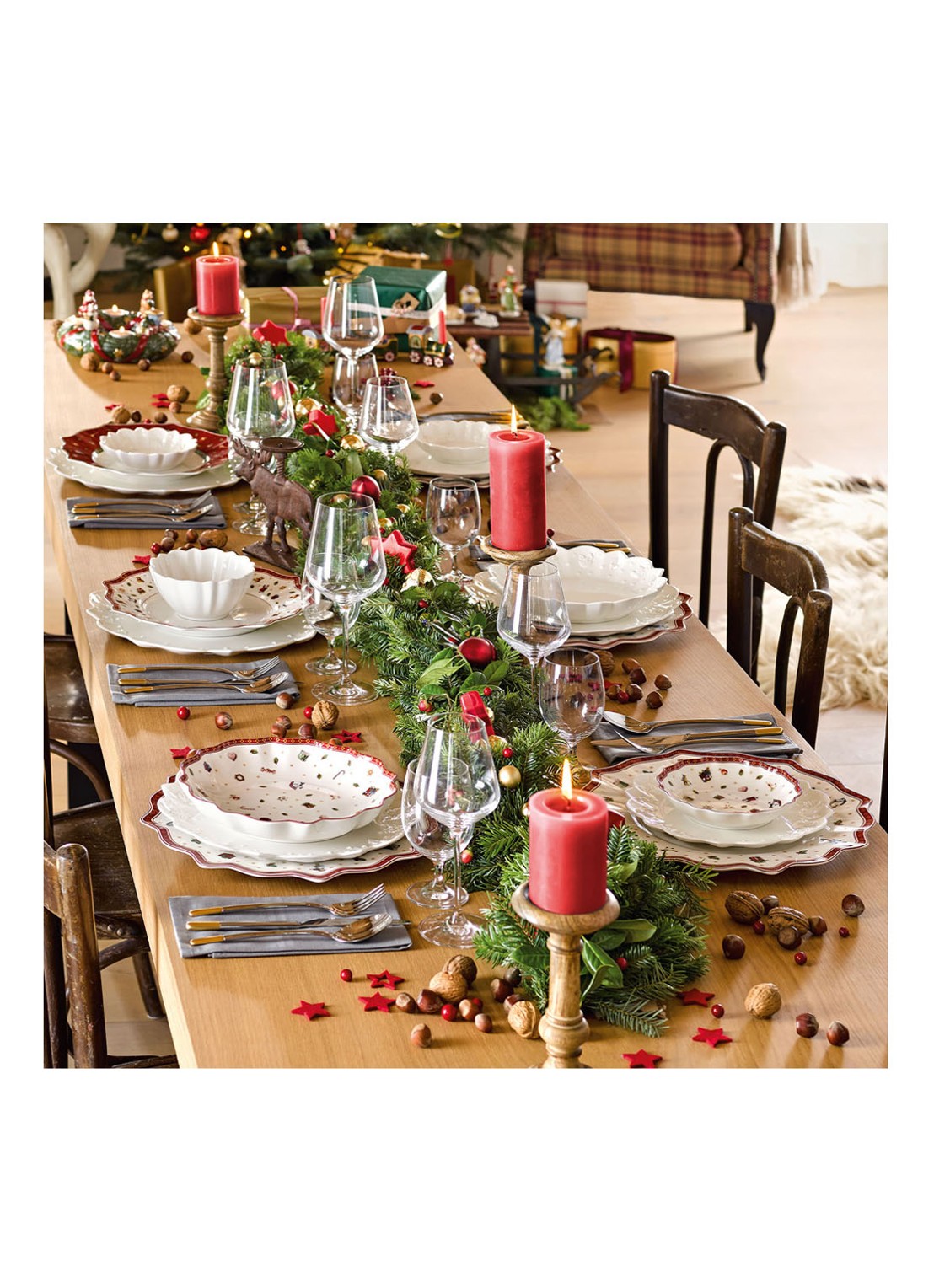 Villeroy & Boch Toys Delight kerst serveerschaal 16 cm - detail 7 steenrood