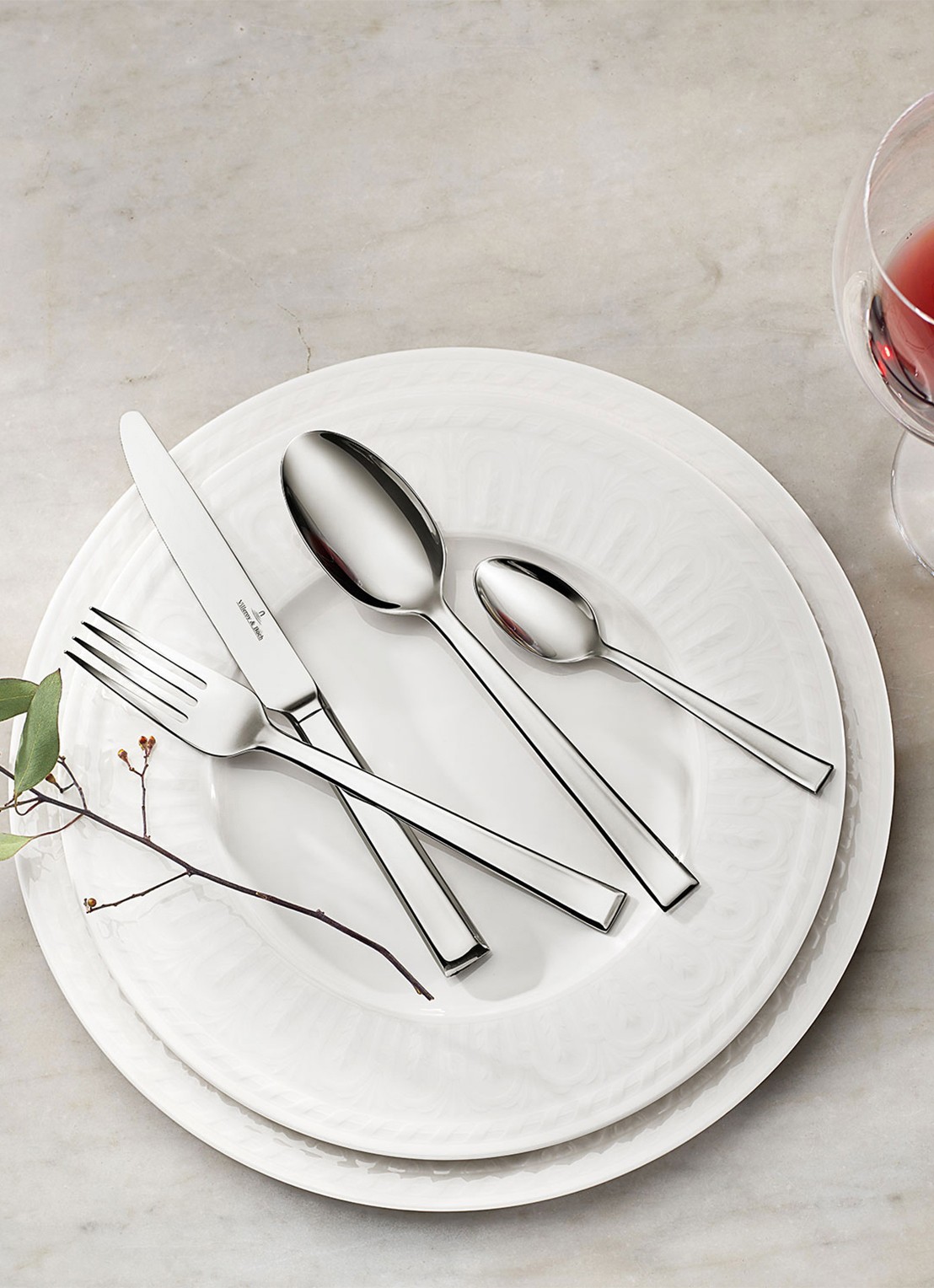 Villeroy & Boch Victor bestekset 24-delig - voorkant 2 zilver