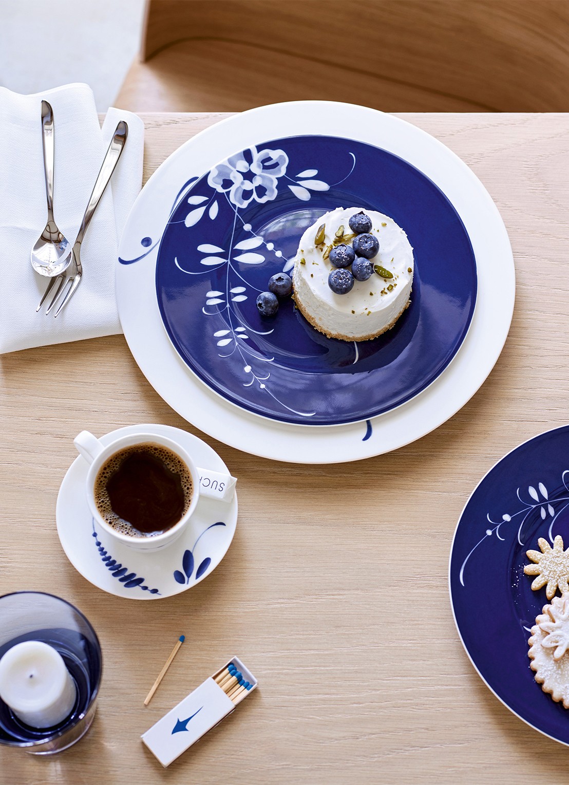 Villeroy & Boch Vieux Luxembourg Brindille ontbijtbord 22 cm - detail 4 donkerblauw