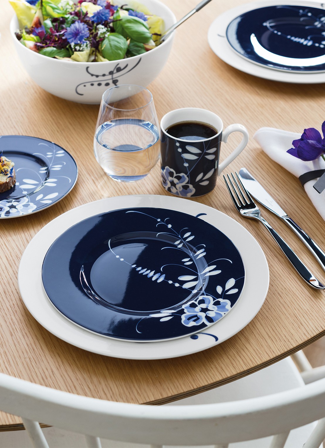 Villeroy & Boch Vieux Luxembourg Brindille ontbijtbord 22 cm - detail 5 donkerblauw