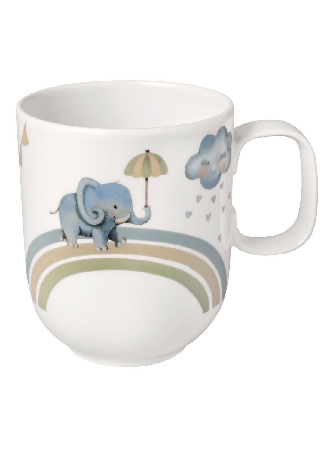 Villeroy & Boch Walk like an Elephant Kinderbeker 28 cl - voorkant 2 gebroken wit