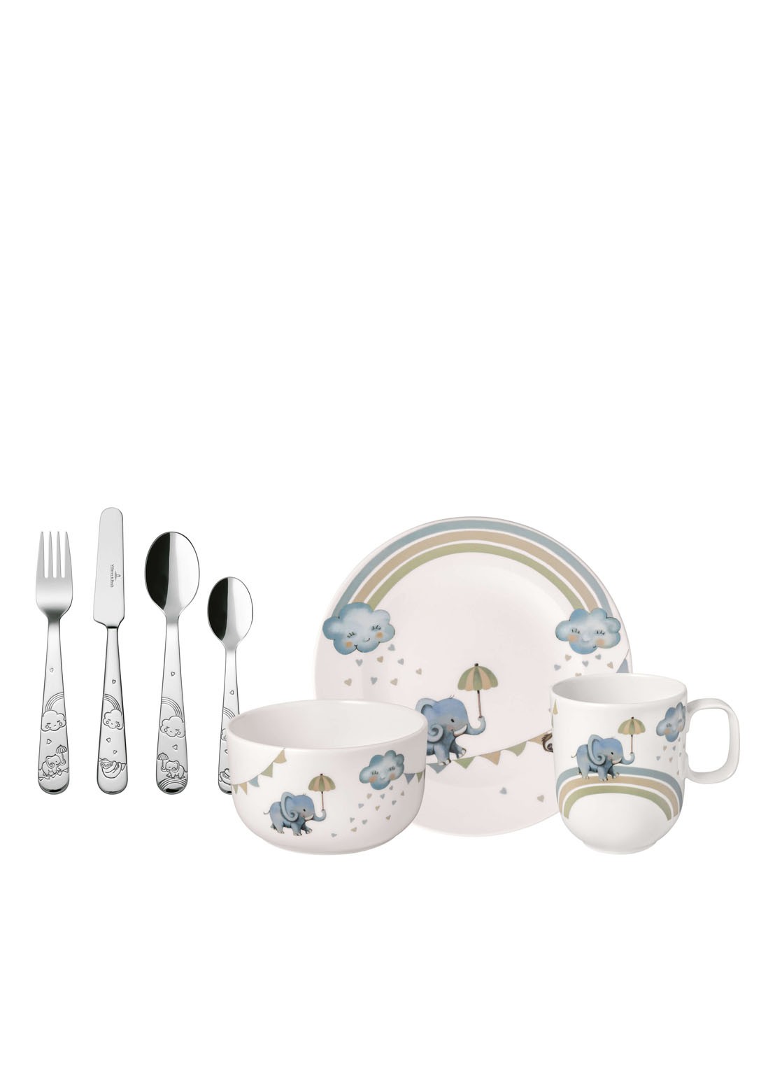 Villeroy & Boch Walk like an Elephant kinderserviesset 7-delig - voorkant undefined