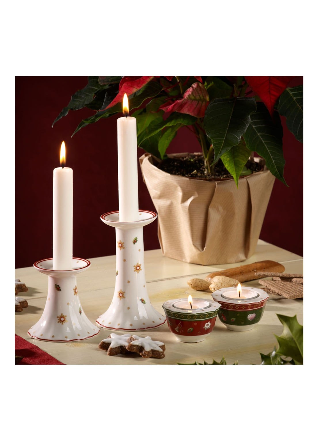 Villeroy & Boch Waxinelichthouder 4 cm - detail steenrood