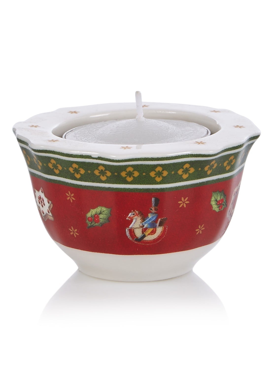 Villeroy & Boch Waxinelichthouder 4 cm - voorkant 2 steenrood