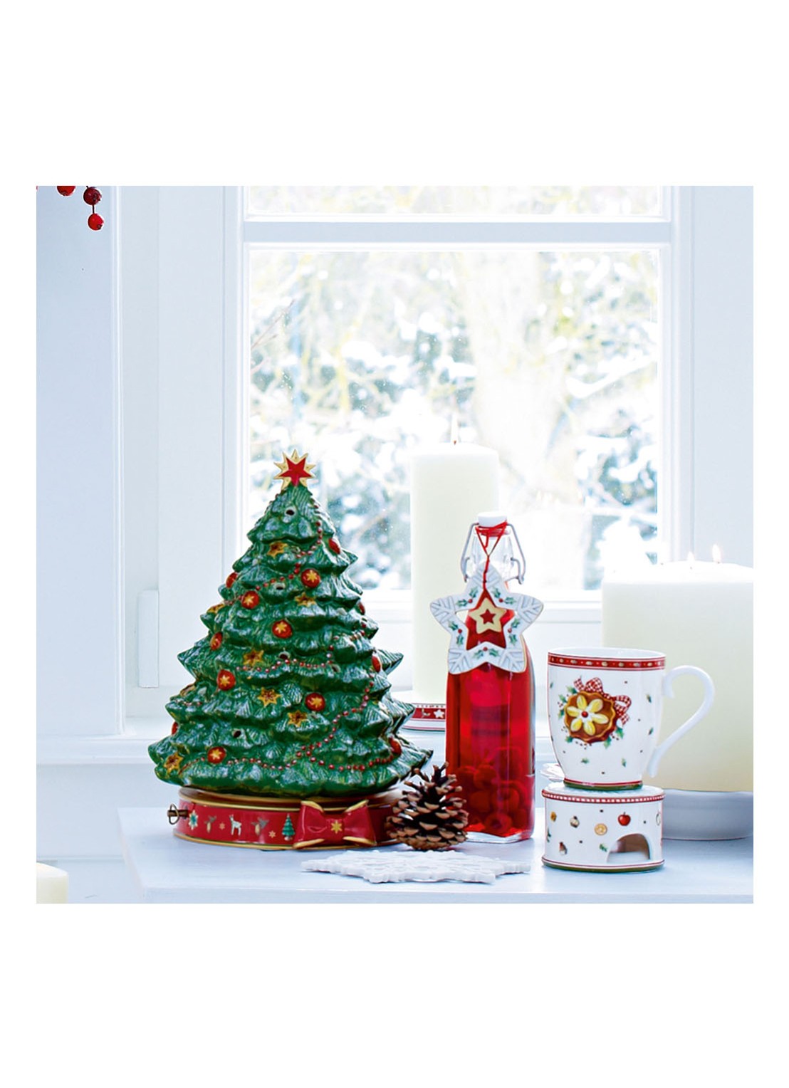 Villeroy & Boch Waxinelichthouder met muziek 33 cm - detail 4 groen