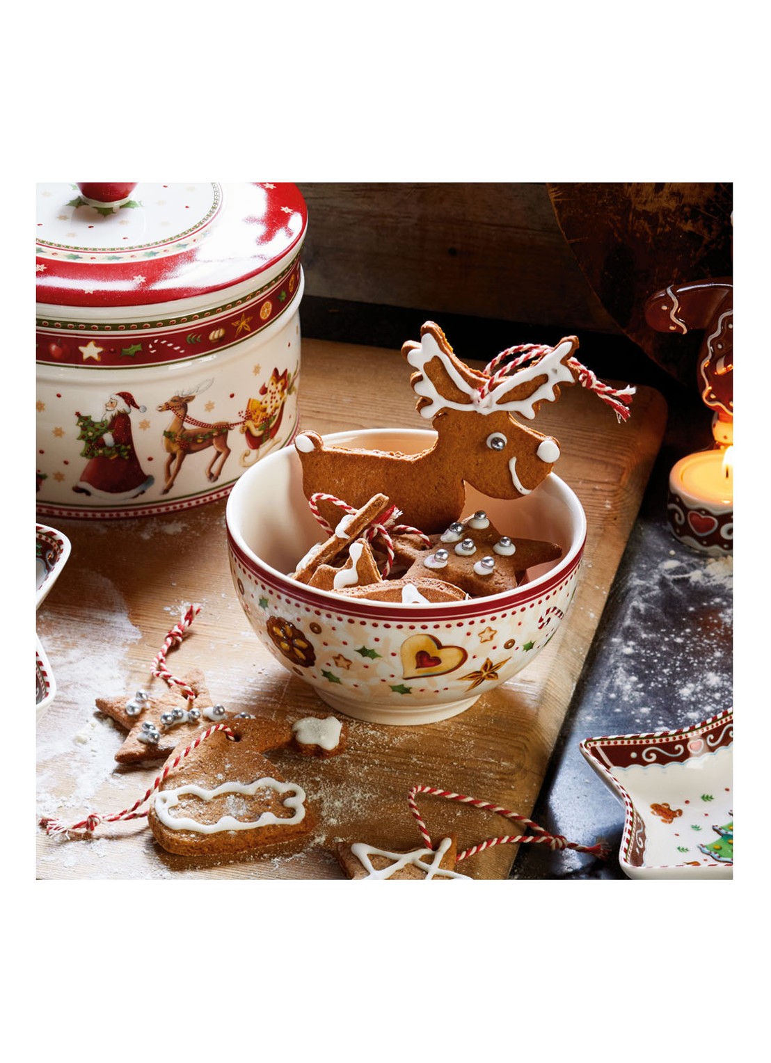 Villeroy & Boch Winter Bakery Delight Kerst kom 14 cm - detail 3 gebroken wit