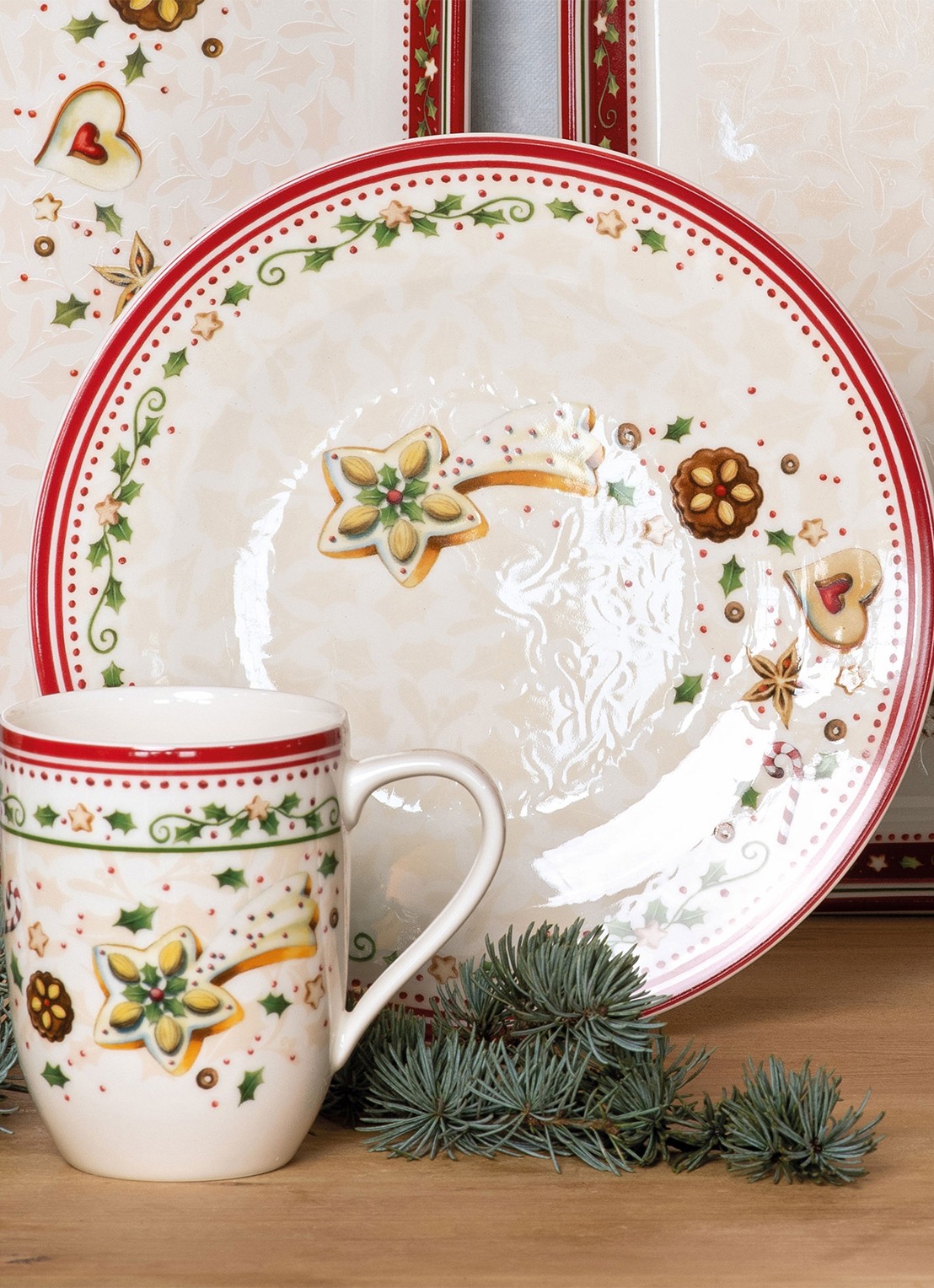 Villeroy & Boch Winter Bakery Delight kerst kopje 34 cl - voorkant 3 gebroken wit