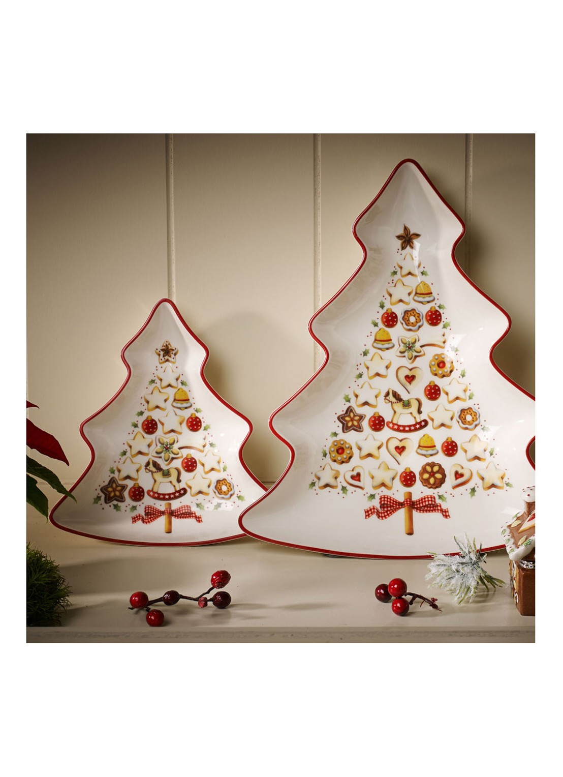 Villeroy & Boch Winter Bakery Delight Kerst partyschaal 17 cm - detail 6 gebroken wit