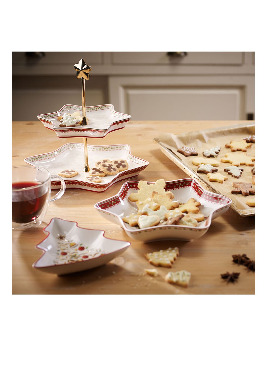 Villeroy & Boch Winter Bakery Delight Kerst partyschaal 17 cm - detail 8 gebroken wit