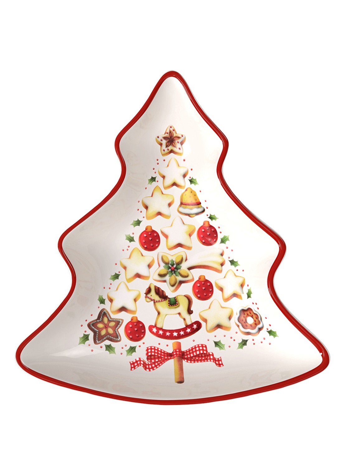 Villeroy & Boch Winter Bakery Delight Kerst partyschaal 17 cm - voorkant 3 gebroken wit