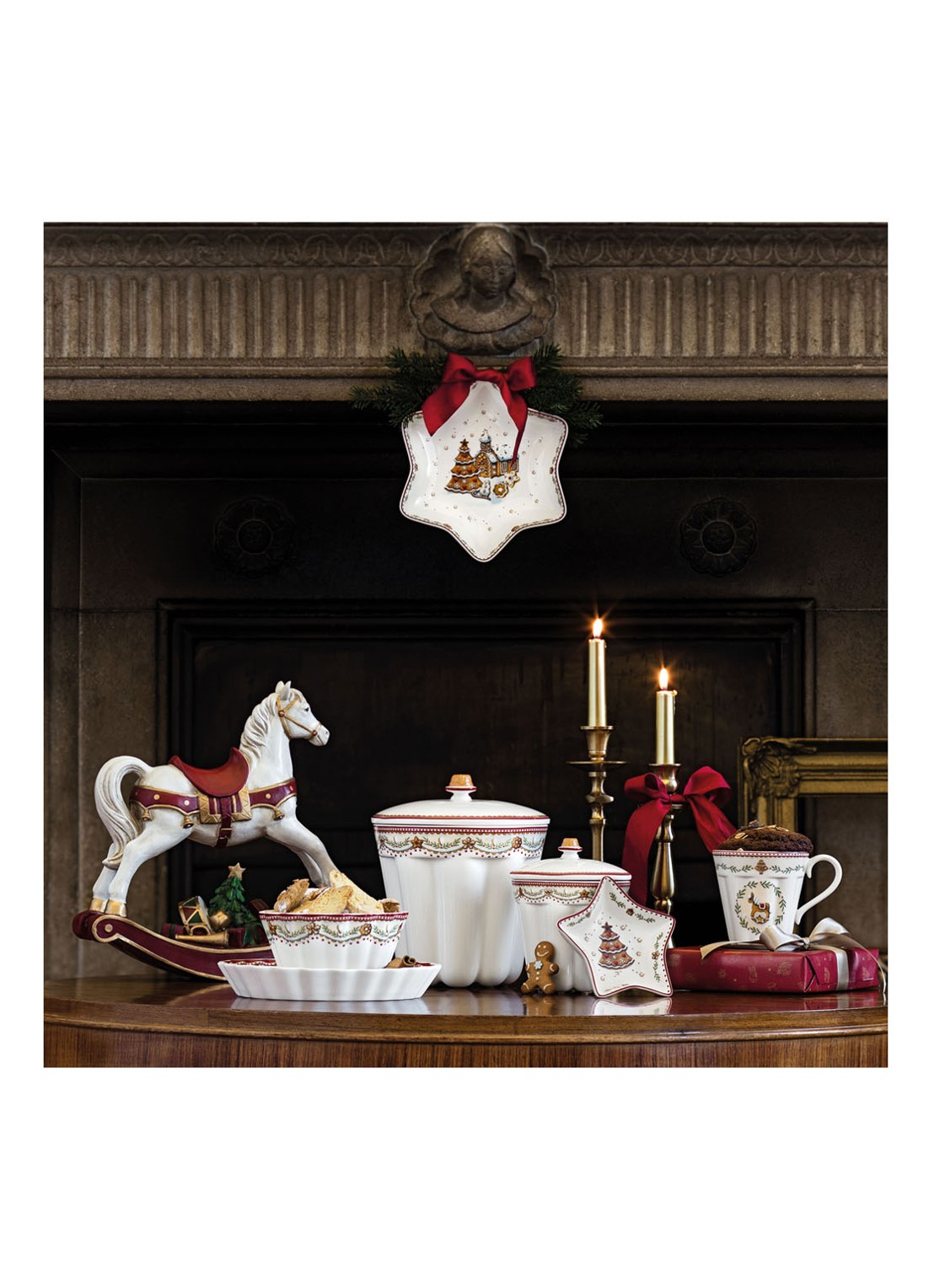 Villeroy & Boch Winter Bakery Delight Kerst partyschaal 24 cm - detail 5 gebroken wit