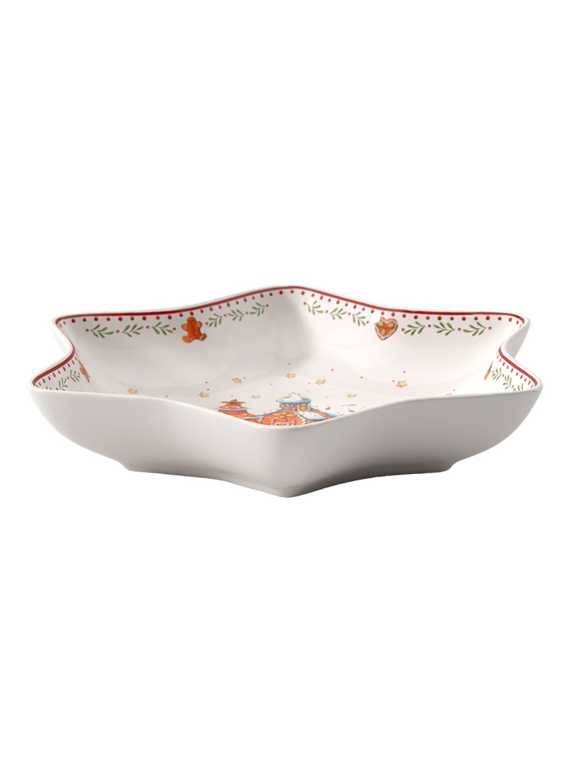 Villeroy & Boch Winter Bakery Delight Kerst partyschaal 24 cm - voorkant gebroken wit