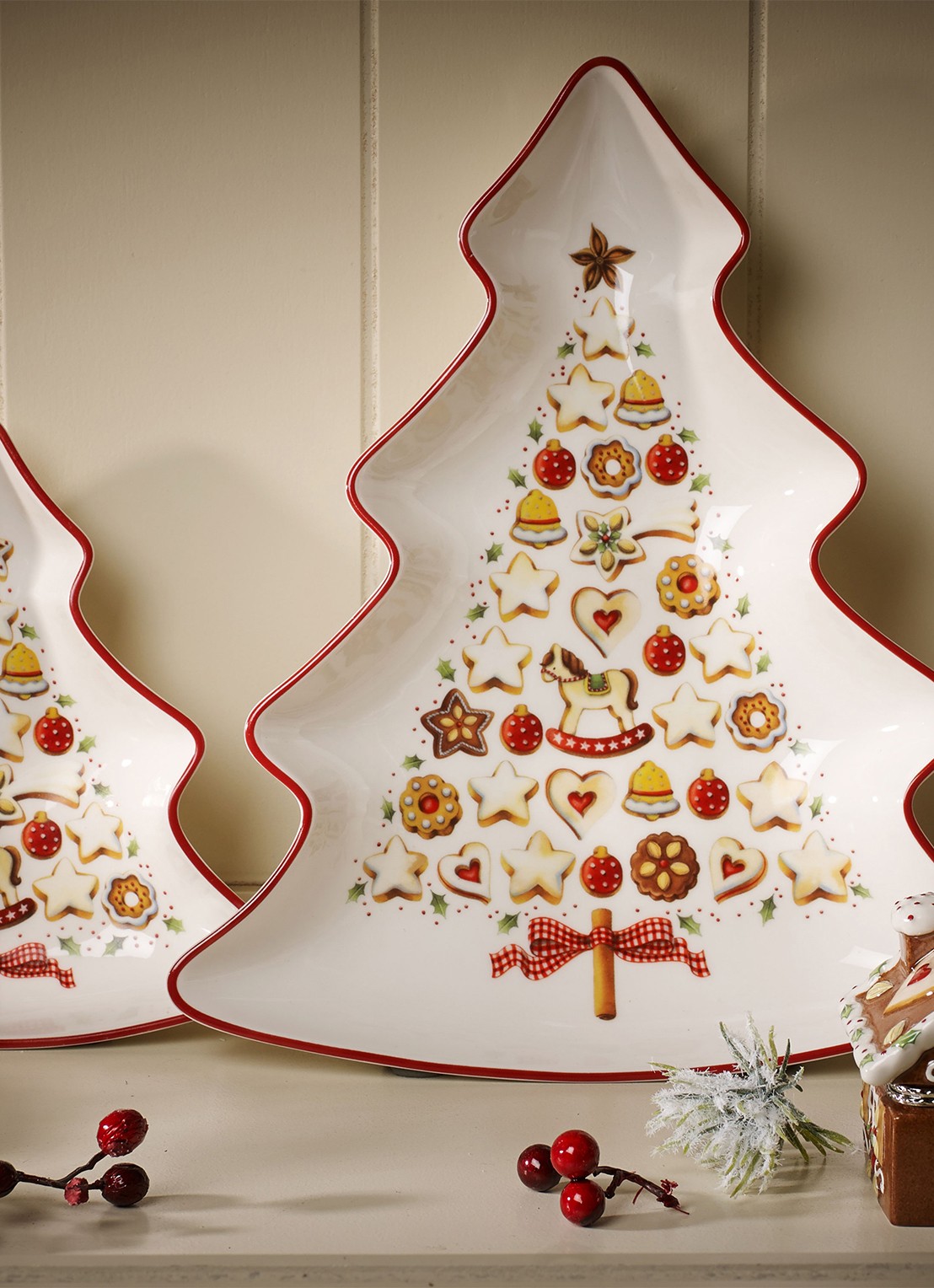Villeroy & Boch Winter Bakery Delight Kerst partyschaal 26,5 cm - detail 2 gebroken wit