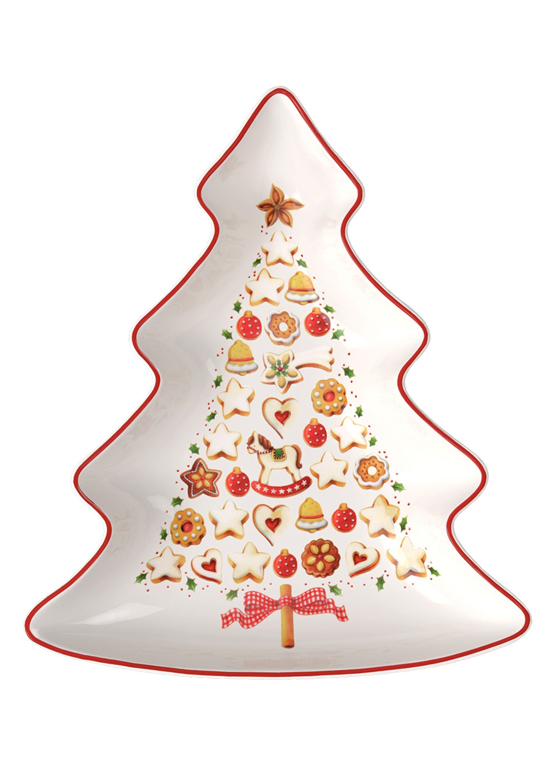 Villeroy & Boch Winter Bakery Delight Kerst partyschaal 26,5 cm - voorkant 8 gebroken wit