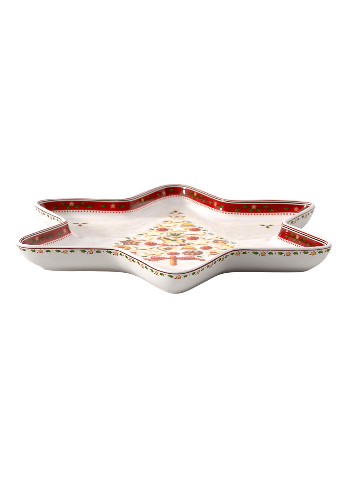 Villeroy & Boch Winter Bakery Delight Kerst partyschaal 37 cm - voorkant 3 gebroken wit