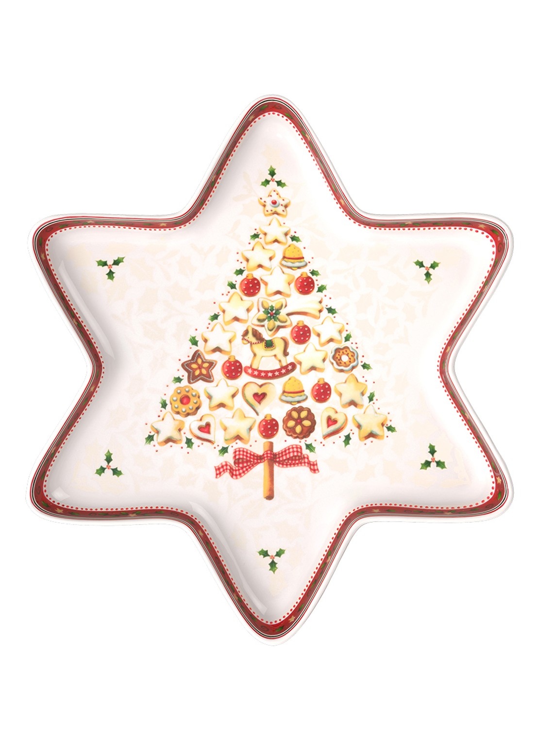 Villeroy & Boch Winter Bakery Delight Kerst partyschaal 37 cm - voorkant 4 gebroken wit