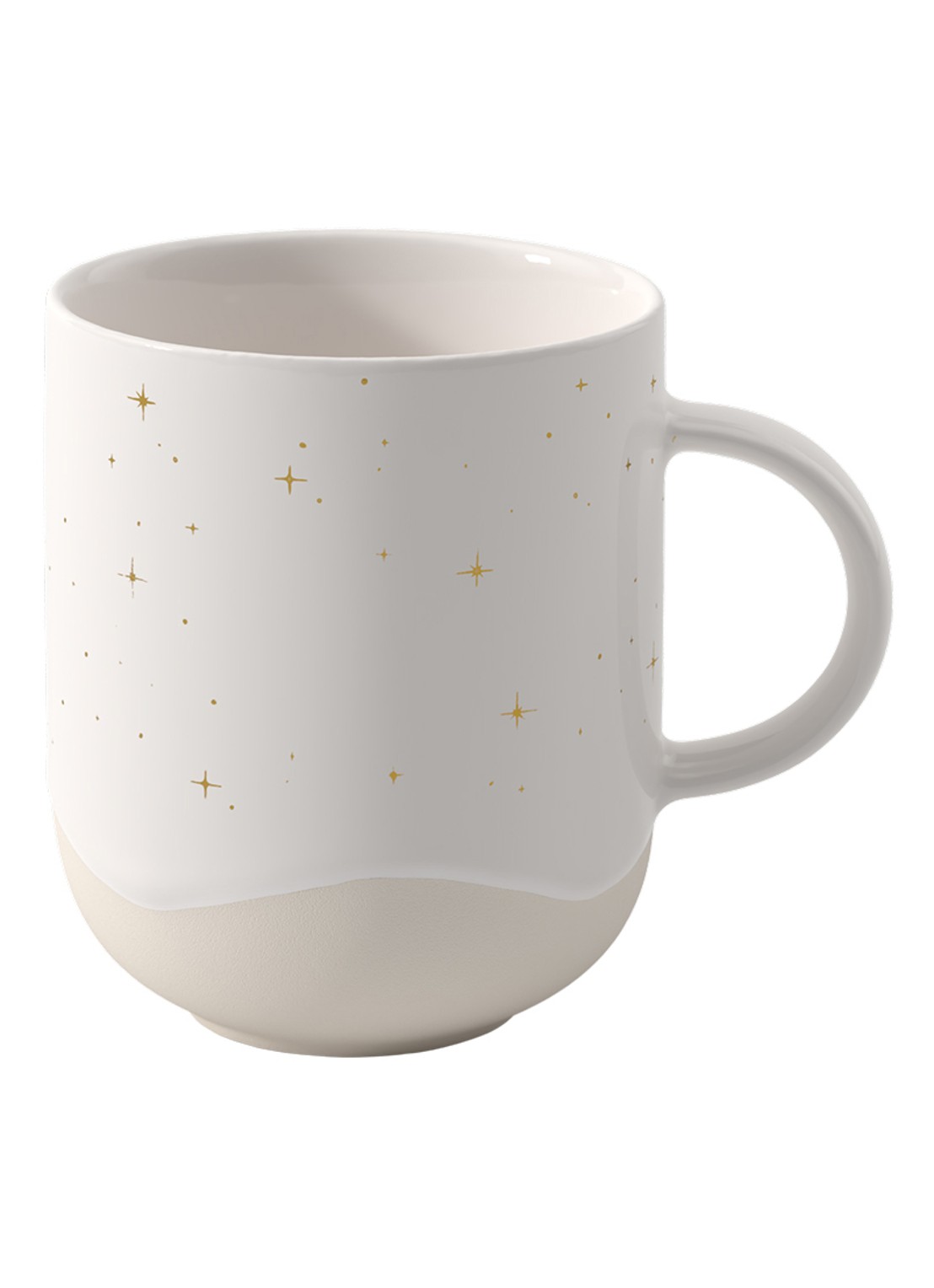 Villeroy & Boch Winter Glow mok 35 cl - voorkant 2 gebroken wit